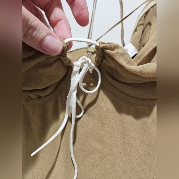 House Of Cb Naomi Elegant Olive Green Midi Dress Halter Large - Picture 5 of 9